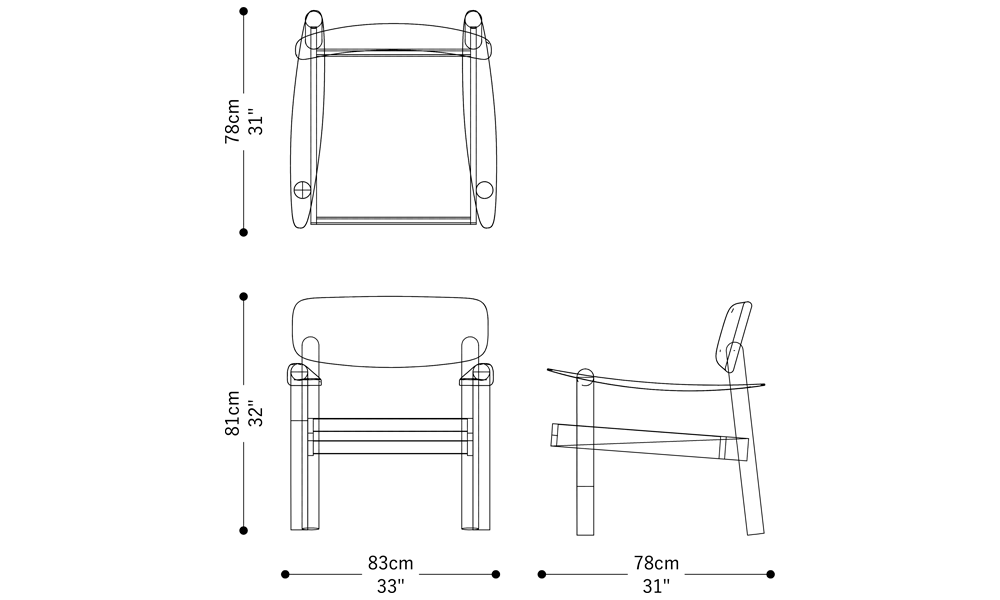 Image of the main dimensions of the product
